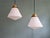 Art deco philips pendant light with a white opaline glass conical globe and a brass mount, 1930s. the pendant light has...