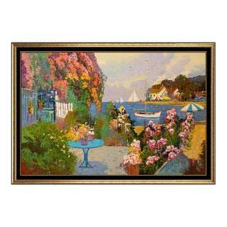 Late 20th Century Garden by the Sea, Ming Feng For Sale