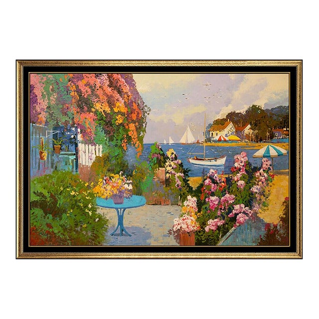 Late 20th Century Garden by the Sea, Ming Feng For Sale