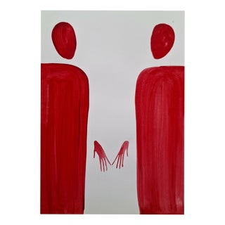 Waleria Matelska, Getting to Know Each Other, 2022, Acrylic on Paper For Sale