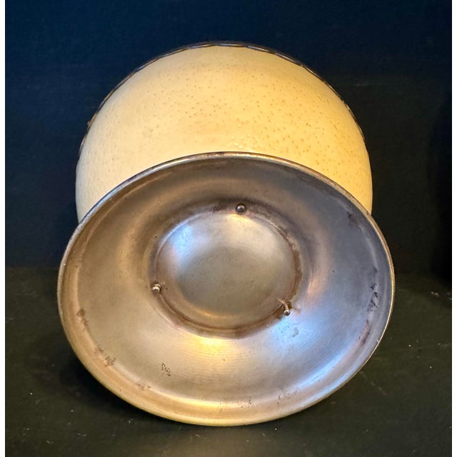 Vintage Italian Ostrich Egg Lighter For Sale - Image 4 of 6