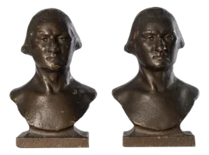 Pair of Cast Iron George Washington Bust Bookends