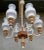 Cream Vintage Chandelier, 1970s For Sale - Image 8 of 11