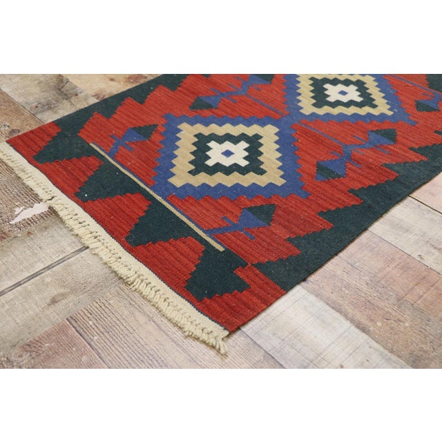 Vintage Persian Shiraz Kilim Rug - 02'00 X 02'11 For Sale In Dallas - Image 6 of 9