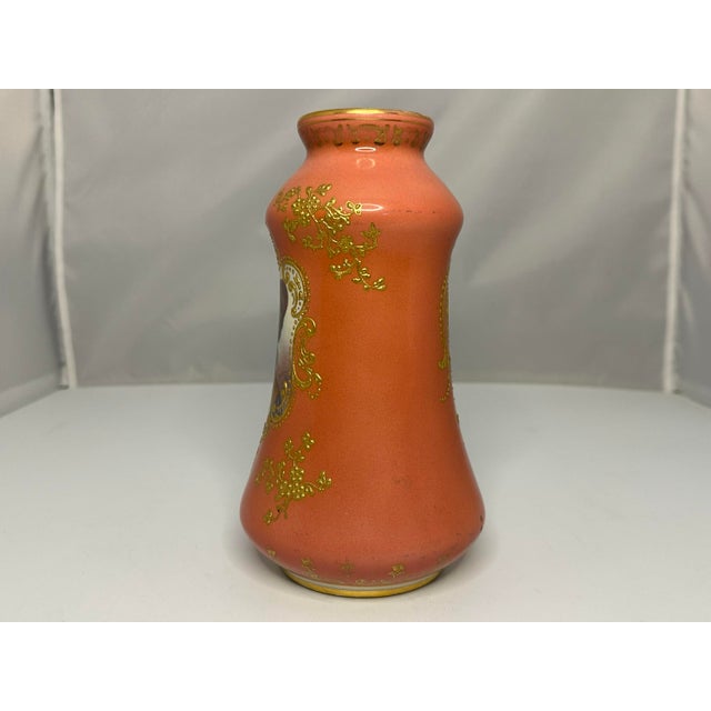 Antique Royal Bonn Hand Painted Portrait Vase for your consideration. The vase measures approx. 8 inches tall. Top...