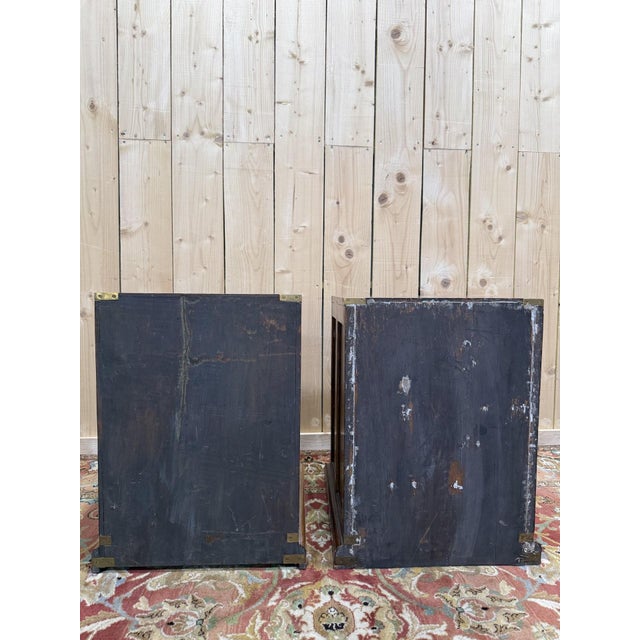 Brown Marine Bedside Tables, 1950s, Set of 2 For Sale - Image 8 of 10