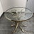 Italian Mid-Century Brass + Chrome Round Glass Dining Table, Vintage For Sale - Image 4 of 12