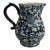 1950s Chinese Blue & White Crackle Glaze Porcelain Pitcher With Figural Face Motif For Sale