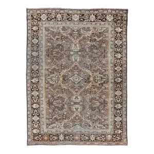 Early 20th Century Antique Persian Sultanabad-Mahal Rug With All-Over Sub-Geometric Design