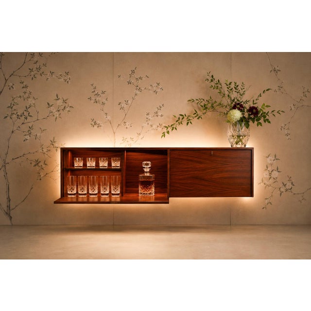 1960s Brazilian Modern Floating Bar / Sideboard in Hardwood by Carlo Hauner, 1950s For Sale - Image 5 of 18