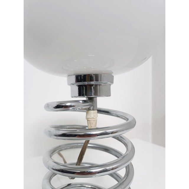 Vintage Spring Table Lamp attributed to Ingo Maurer for Honsel, 1970s For Sale - Image 3 of 7