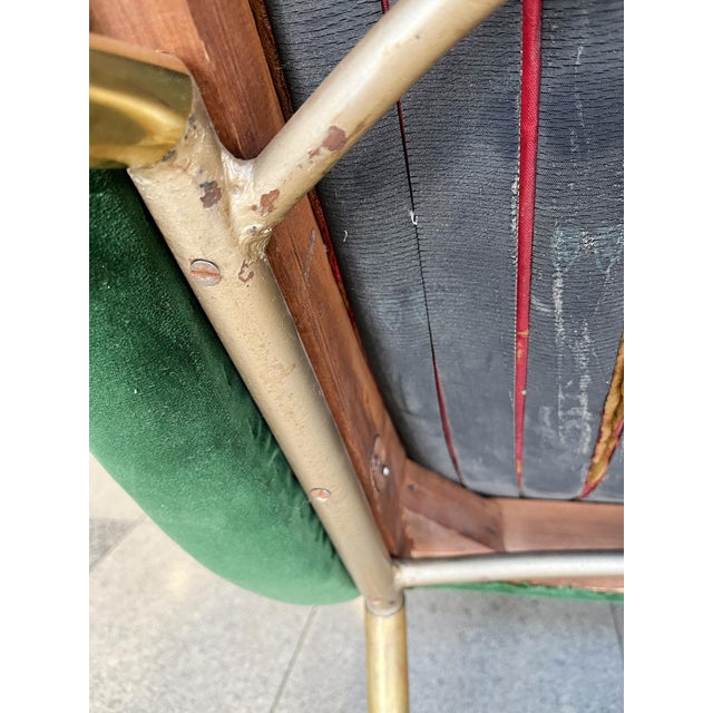 Marco Zanuso Green Velvet Mohair "Senior" Lounge Chairs - A Pair For Sale - Image 16 of 16