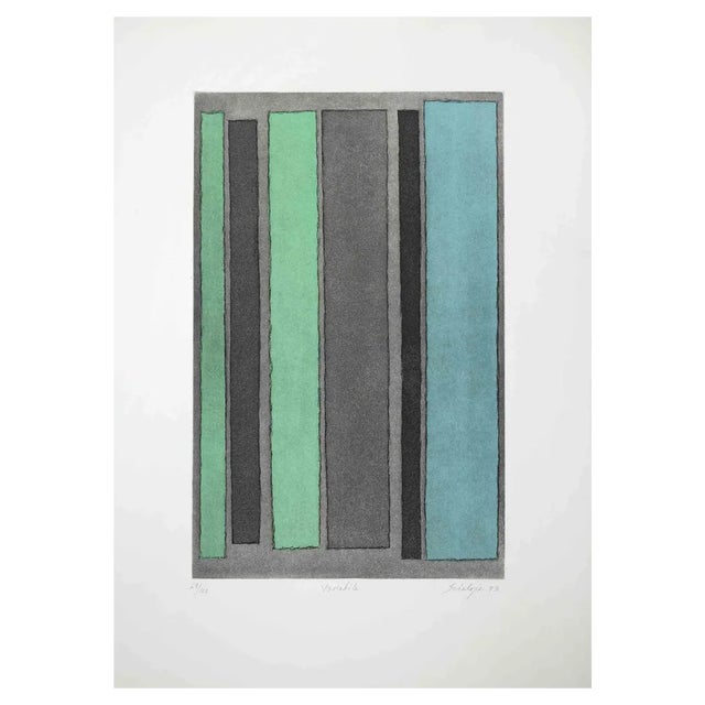 Toti Scialoja, The Variable, Etching, 1983 For Sale