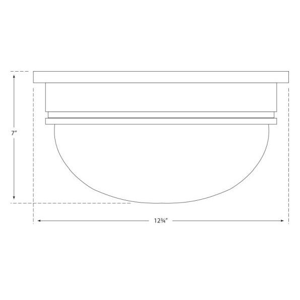 Visual Comfort Chapman & Myers for Visual Comfort Signature Marine Large Flush Mount in Polished Nickel with White Glass For Sale - Image 4 of 4