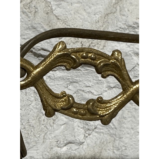 Antique Victorian / Rococo Style Bronze Veritaele 3 Arm Chandelier For Sale - Image 9 of 11