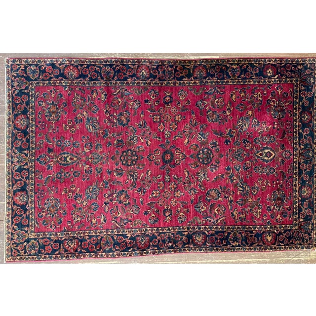 Antique Persian Mohajeran Sarouk Rug 4' X 6'4" For Sale In Chicago - Image 6 of 12