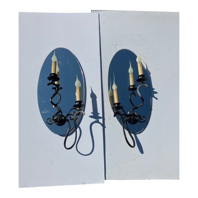 This pair of wall sconces was made by Tom Thumb Lighting , Los Angeles in the 90’s This is a matched pair left & right...