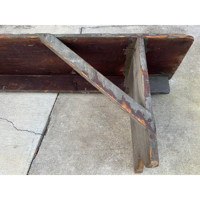 Mid 19th Century Mid 19th Century Primitive Painted Bench For Sale - Image 5 of 12
