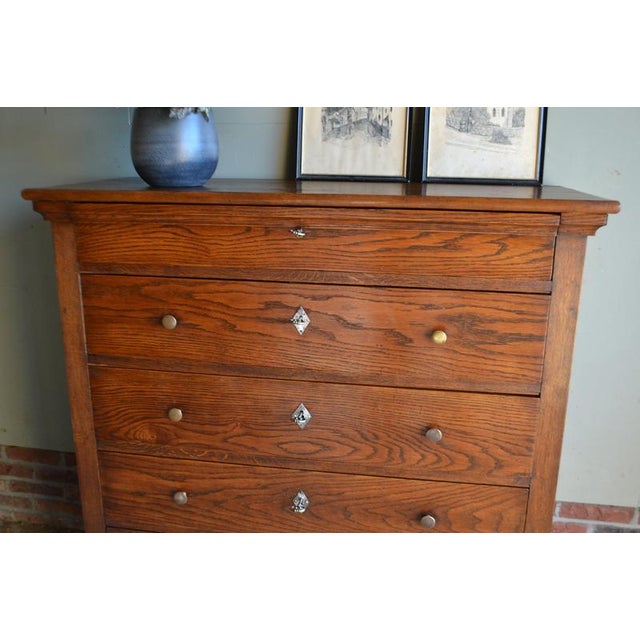 Antique Oak and Pine Chest of Drawers For Sale - Image 3 of 10