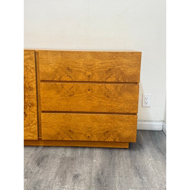 Mid Century Modern Burl Wood Dresser For Sale In Los Angeles - Image 6 of 11