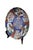 Antique Japanese scalloped floral porcelain Imari plate featuring vibrant blue red and gold accents. Dimensions: 9.5" x...