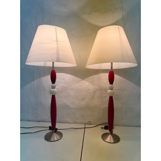 Postmodern Large Italian Table Lamps by Antonangeli for Antonangeli Illuminazioni, 1980s, Set of 2 For Sale - Image 3 of 17