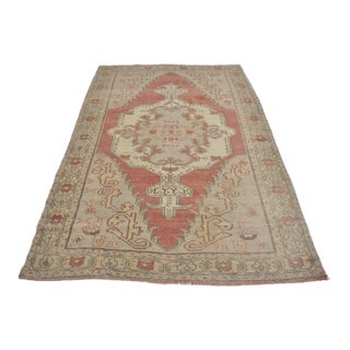 1950s Authentic Handwoven Oushak Rug For Sale