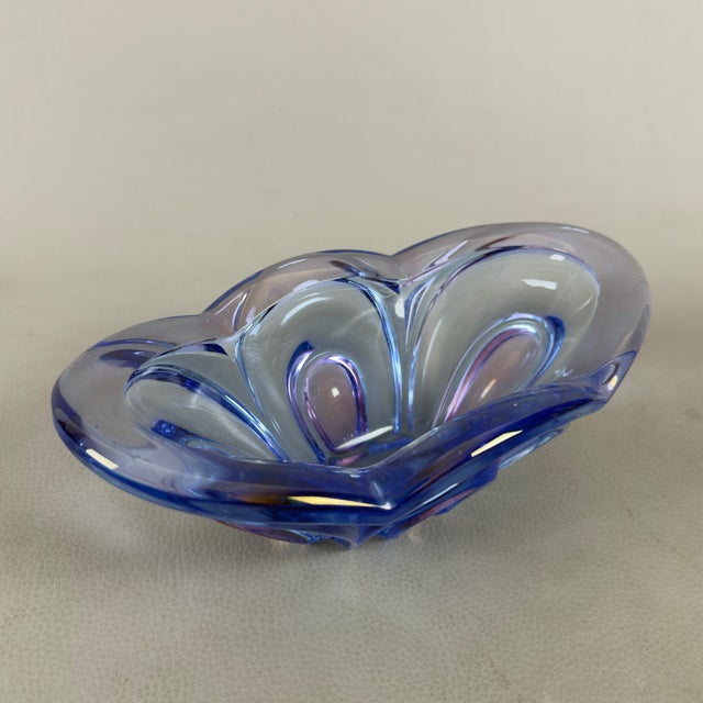 Vintage West German Glass Centerpiece from Waltherglas, 1980s For Sale - Image 4 of 11