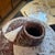 1960s Guido Gambone Style Organic Modern Brown and White Ceramic Italian Vase For Sale - Image 12 of 14
