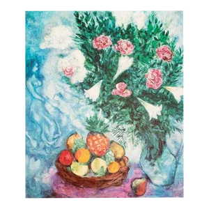 1972 After Marc Chagall "Fruits and Flowers", Full-Color Parisian Print