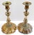 Matched pair of antique silver plated candlesticks, each marked to the base. Dating back to the Baroque and Rococo style...