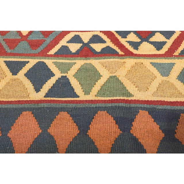 Late 20th Century Vintage Persian Shiraz Kilim Rug - 06'08 X 09'00 For Sale - Image 5 of 9