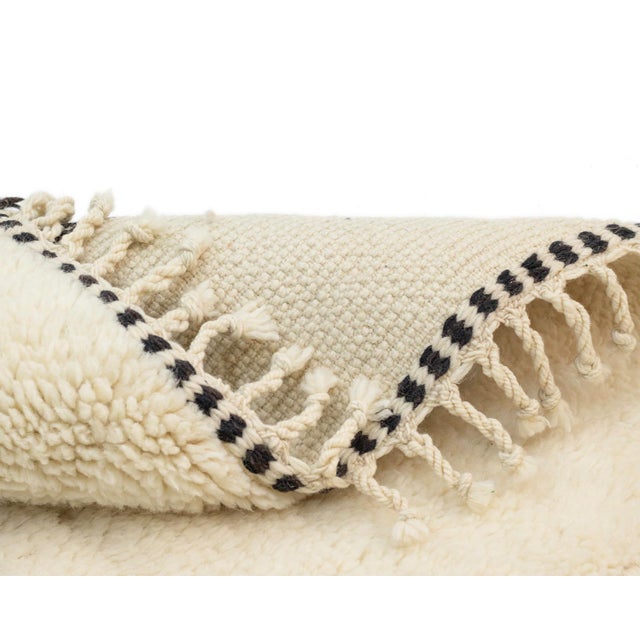 Contemporary Typographic Hand-Knotted Wool Runner | 7'9" X 2'9" | One of a Kind For Sale - Image 3 of 5
