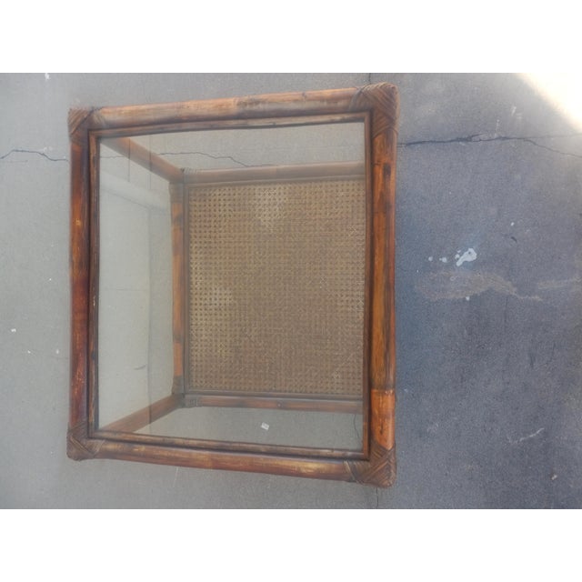 Late 20th Century Late 20th Century Ficks Reed Bamboo Occasional Table For Sale - Image 5 of 7