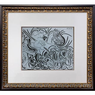 Pablo Picasso Linogravure Ltd Ed. "Pique” 1959 +Custom Frame For Sale