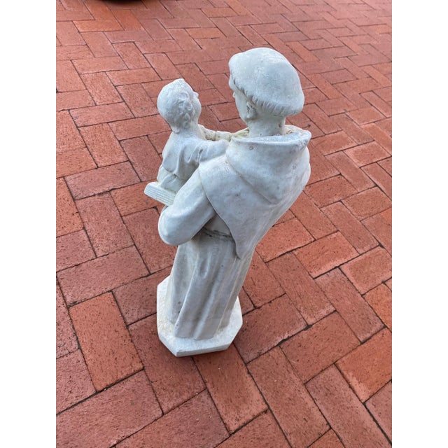 Cement Figurative Sculpture of St. Anthony of Padua For Sale - Image 4 of 7