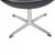 Egg Stool in Black Aura Leather by Arne Jacobsen, 2016 For Sale - Image 3 of 9