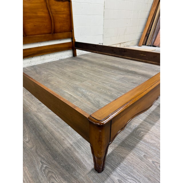 Late 20th Century Vintage Full Size White Furniture Company French Provincial Bed For Sale - Image 5 of 18