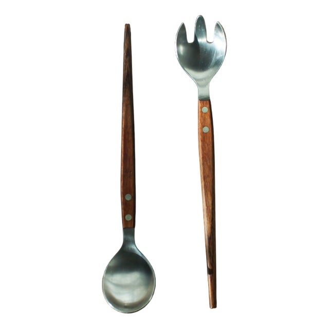 Mid-Century Modern Danish Spoons, 1960s, Set of 2 For Sale