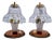 Murano Glass Lamps attributed to Barovier, 1950s, Set of 2 For Sale