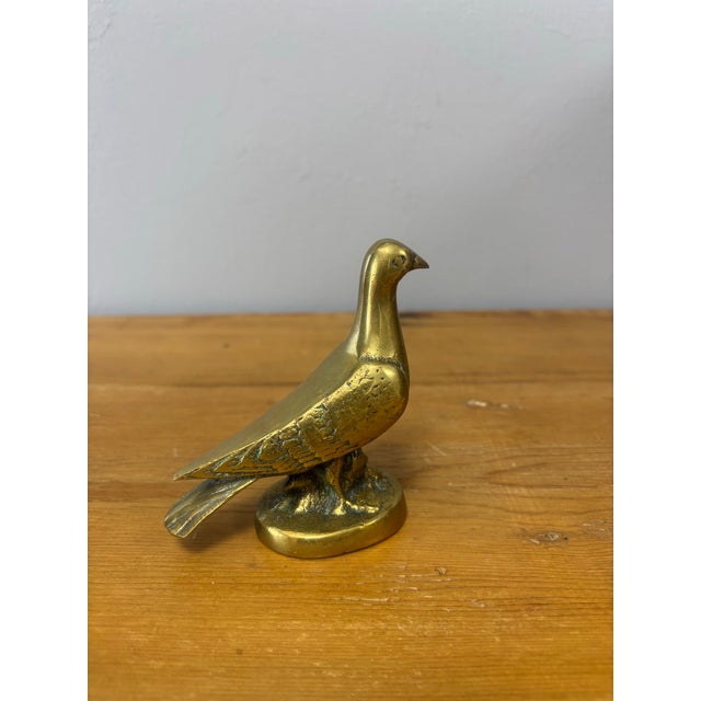 English Vintage English Brass Bird For Sale - Image 3 of 5