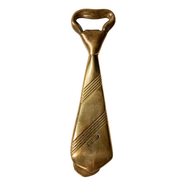 Mid-Century Brass Tie Bottle Opener from Vezzani, Italy, 1970s For Sale