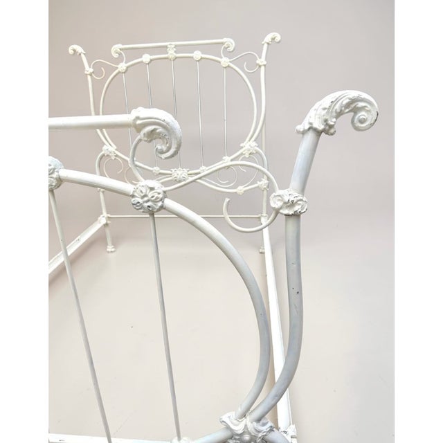 Farmhouse Circa 19th C. Antique Claw Foot Solid Iron Full Size Bed For Sale - Image 3 of 8