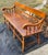 Mid 20th Century Mid 20th Century Fredrick Duckloe Half-Arrow Back Deacon’s Bench For Sale - Image 5 of 12