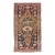 Tribal Medallion Design Antique Persian Serab Rug in Camel and Shades of Blue 3'3 X 6'3 For Sale