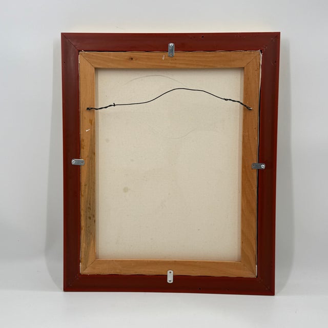 Gray Original Mid-Century Portrait Study Oil Painting in Gilt Frame For Sale - Image 8 of 9