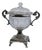 Cut Glass Compote with Silver Structure and Removable Lid For Sale