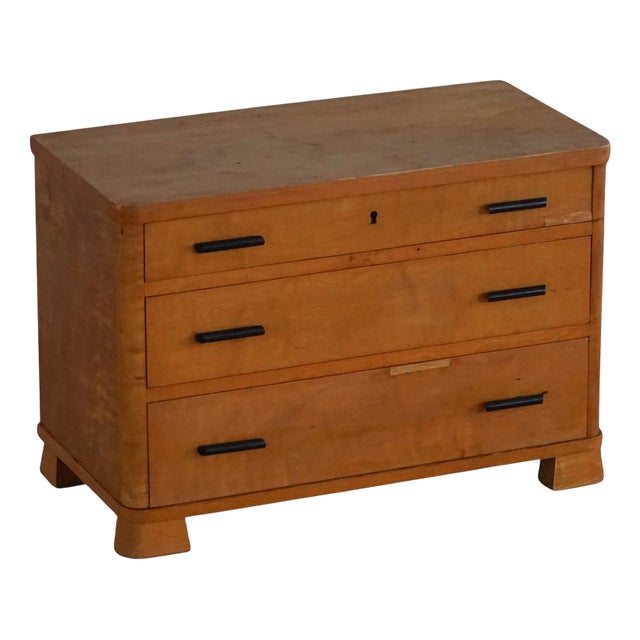 Scandinavian Art Deco Chest of Drawers in Birch, 1930s For Sale