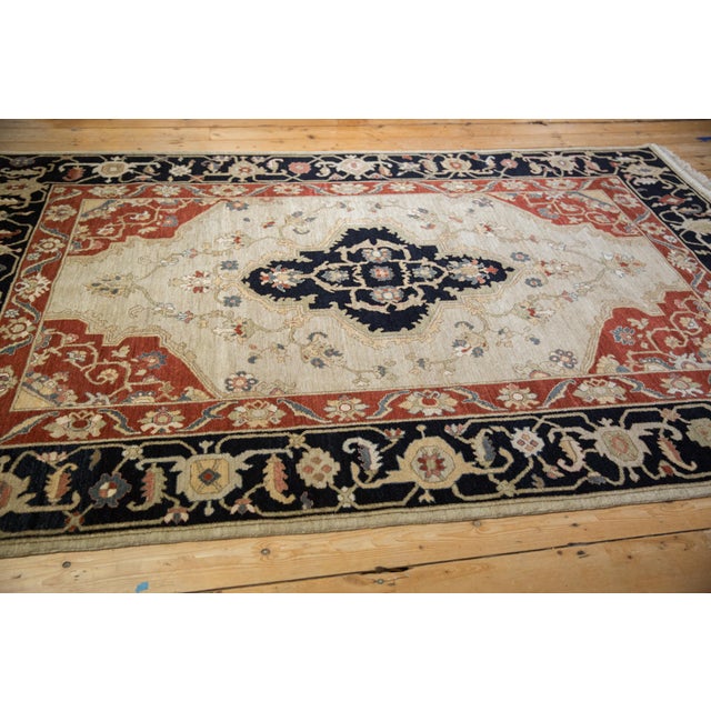Textile Vintage Armenian Serapi Design Rug - 6'2" X 9'1" For Sale - Image 7 of 12