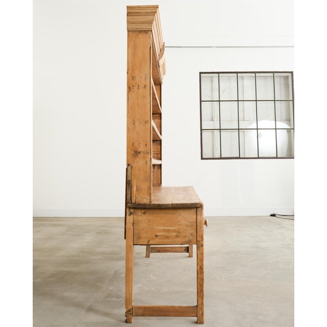 19th Century Country English Farmhouse Pine Kitchen Dresser For Sale - Image 4 of 18